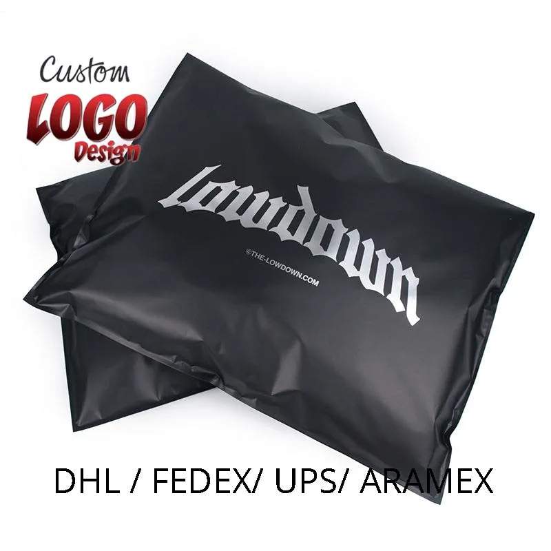 Fast Delivery Custom Mailer Bag Poly Silver LOGO Printed Matte Black Shipping Bags for Clothes Plastic Recyclable Mailing Bags