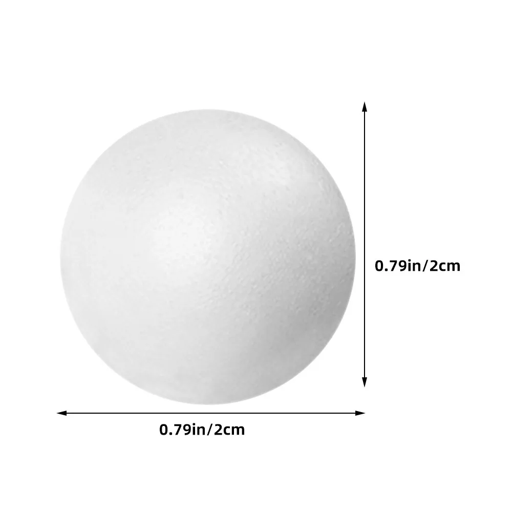 100Pcs Foam Balls for Crafts DIY Creative Kindergarten Art Supplies Mini Spheres White Round Project Kit Foam Ball