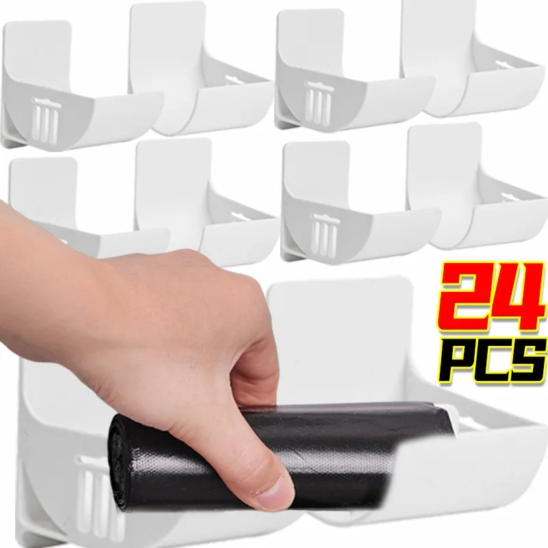 壁に取り付けられたゴミ袋ディスペンサー,ゴミ袋ロールホルダー,無孔キッチンコンテナ,フレッシュフィルムシェルフ