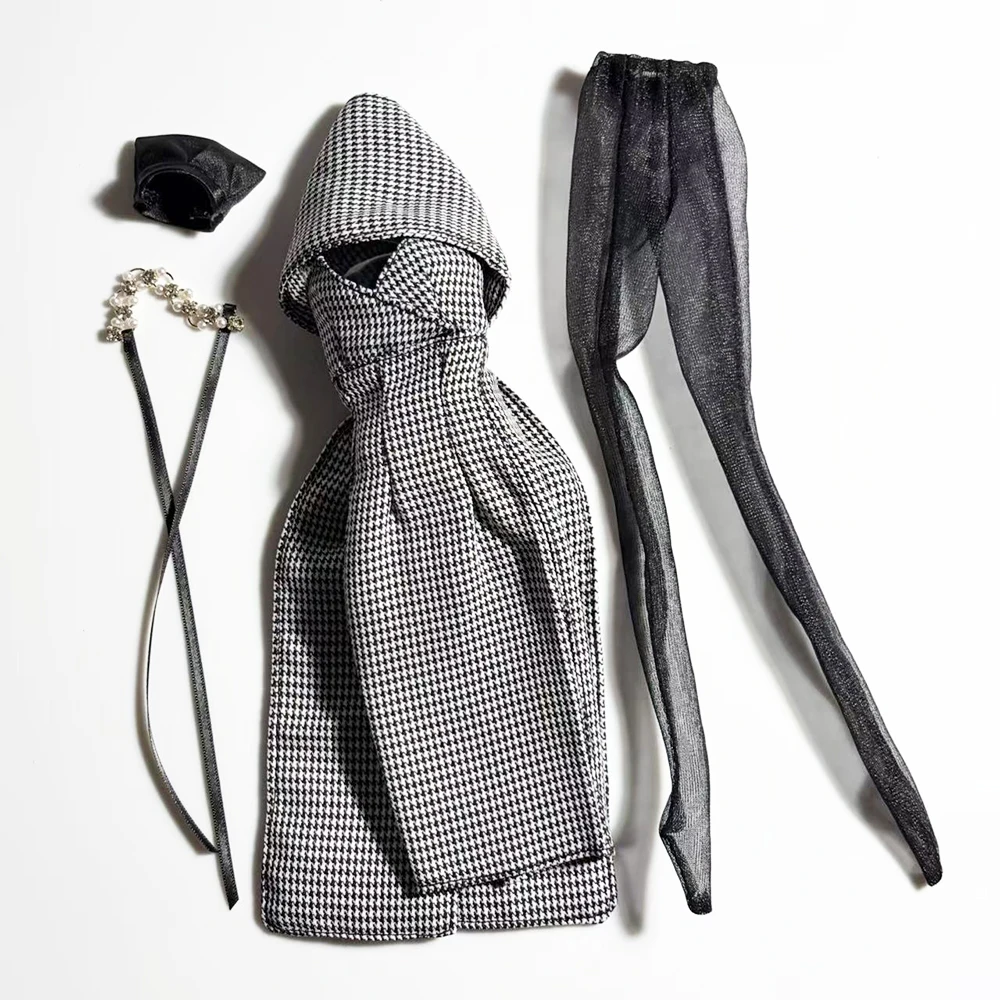 32cm Supermodel Doll Clothes Suit Black Classic Dress Accessories Set Princess Girls Dress Up Outfit DIY Limited Collector Gifts - view 6