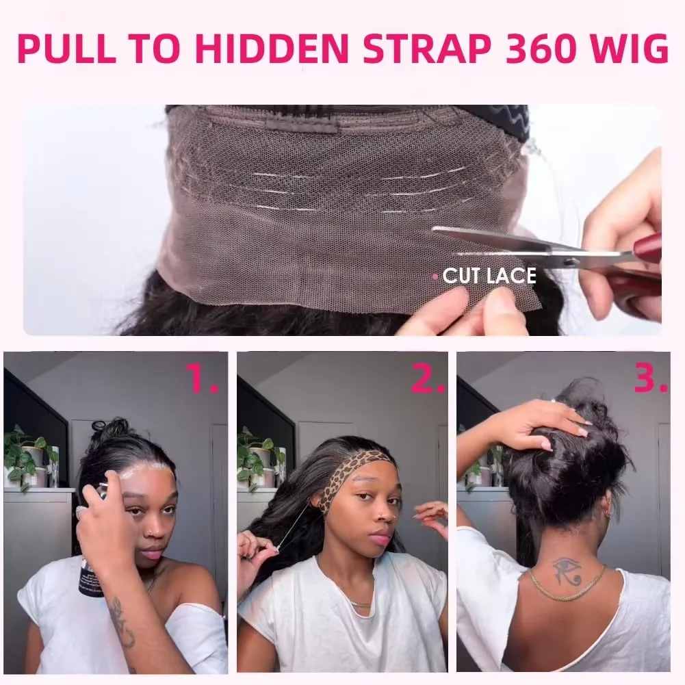 40 Inch 360 Full HD Lace Frontal Body Wave Wigs Human Hair Preplucked Brazilian 250 Density 13x6 Lace Front Human Hair Wig image 5