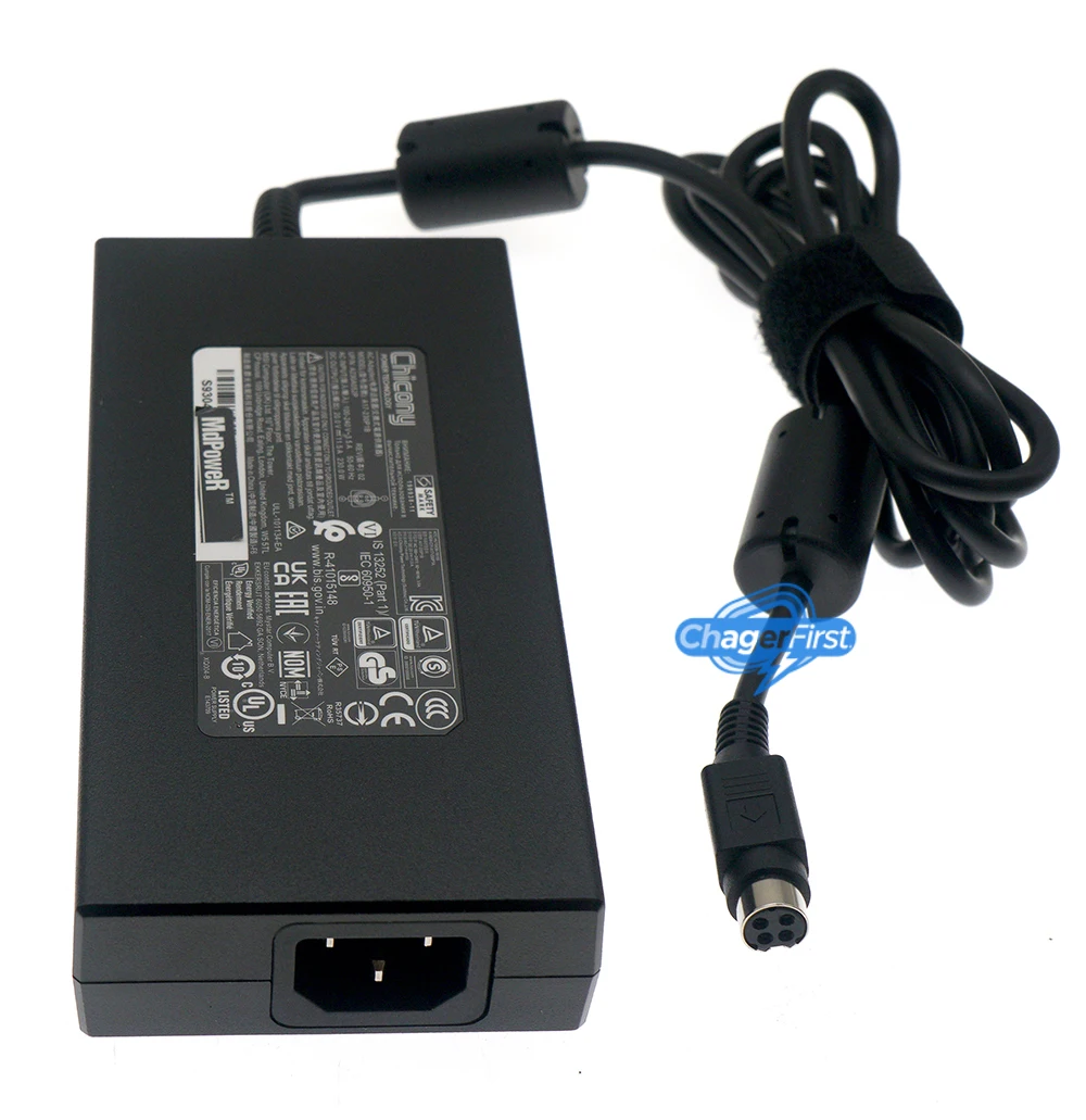 Genuine Chicony A17-230P1B 20V 11.5A 230W AC Adapter Charger For CLEVO P751DM-G P751ZM P750DM-G Power Supply 4 Pin Female Plug