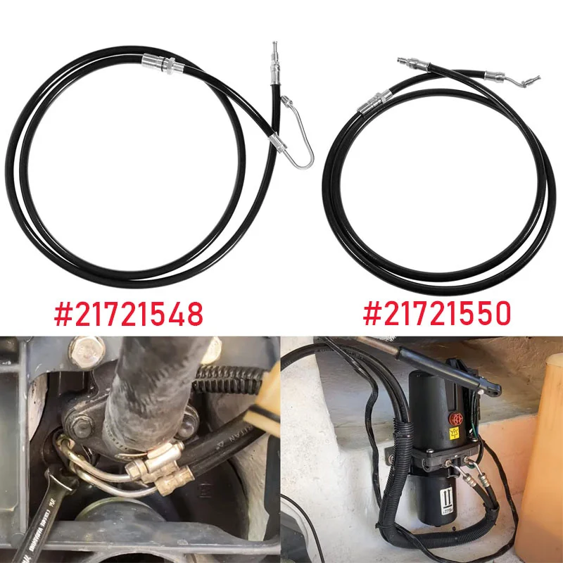 

Hydraulic Hose Power Trim Kit Fit for Volvo Penta DPH DPR Replaces 21721550 21721548 Marine Boat Outboard Motor Black Cable Tube