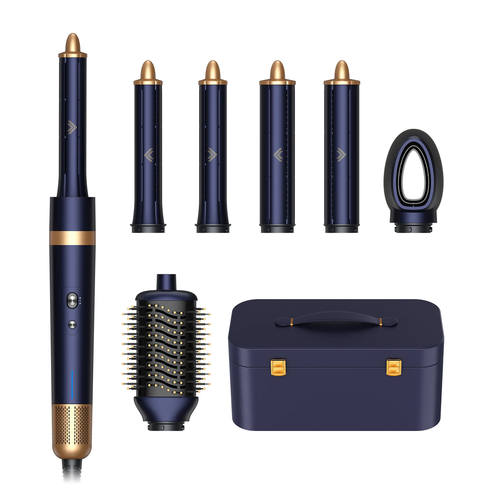 Factory direct sales new net red for cross-border multi-in-one hot air comb automatic curling iron straight hair electric