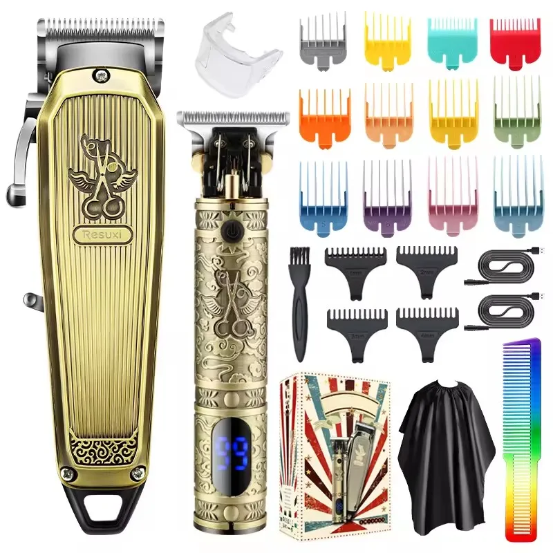 

Resuxi LM-2031 Professional rechargeable electric Replacement Blade Men'S Barber Machine Hair Trimmers Clipper Set