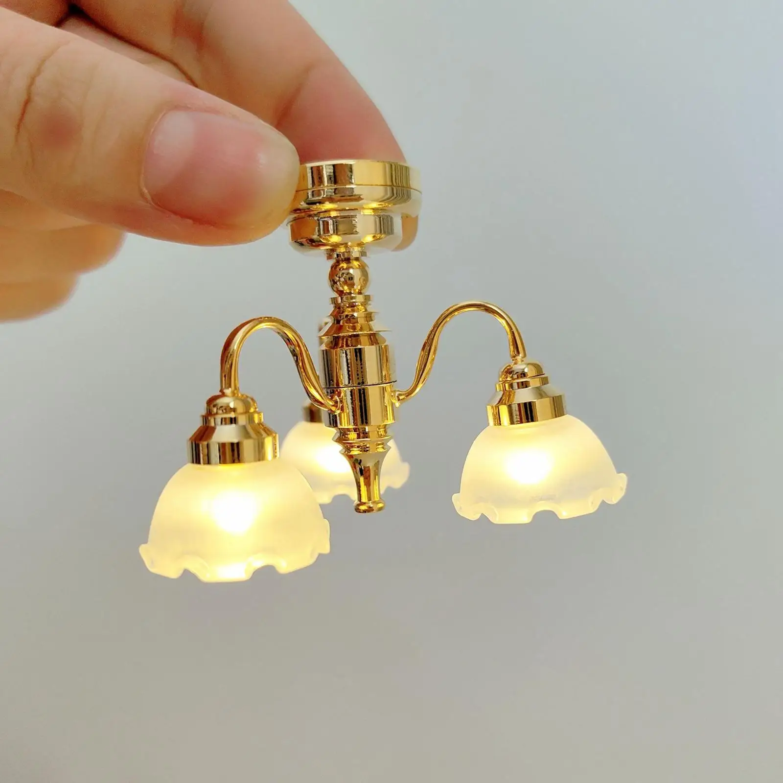 Mini Ceiling Light Lamp 1/12 Simulation Decor Dollhouse Decoration Dollhouse