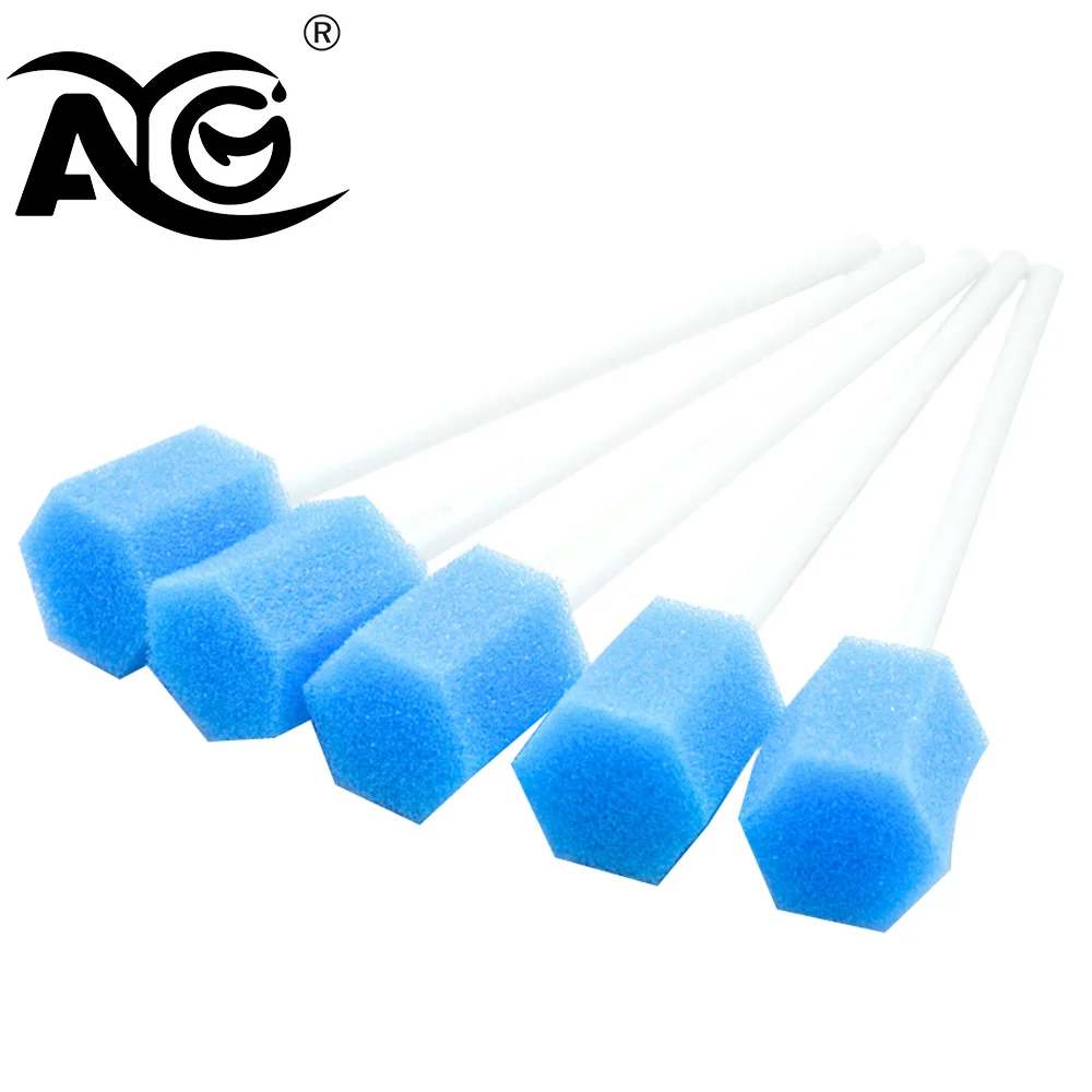 AG 20Pcs/Pack Dental Disposable Oral Sponge Swab Tooth Cleaning Mouth Swabs With Stick Tooth Cleaning Sponge Stick Oral Care