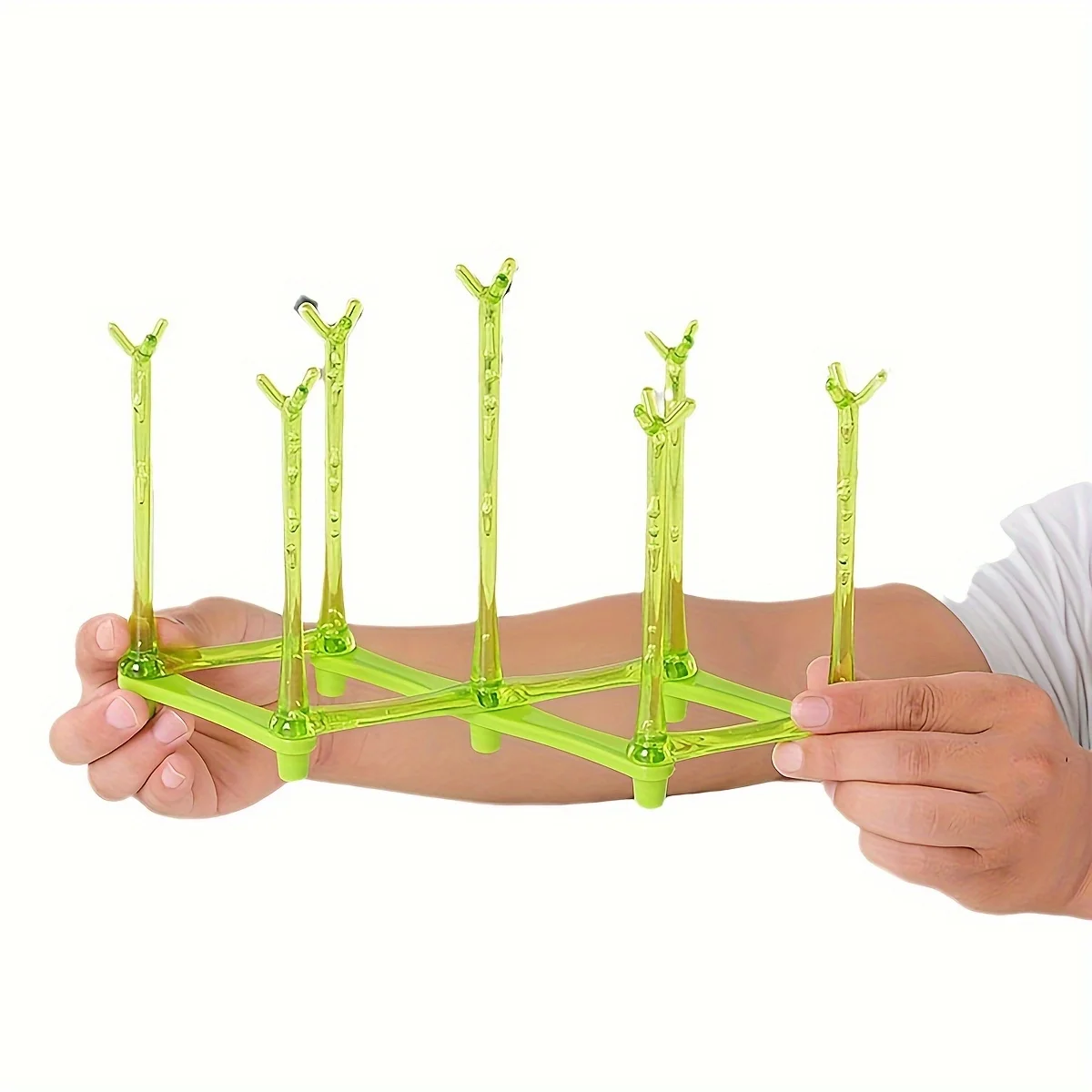 حامل أكواب بالتنقيط تلسكوبي بسبعة أعمدة مناسب لرف تصريف الأكواب الزجاجية ودعامة قابلة للطي