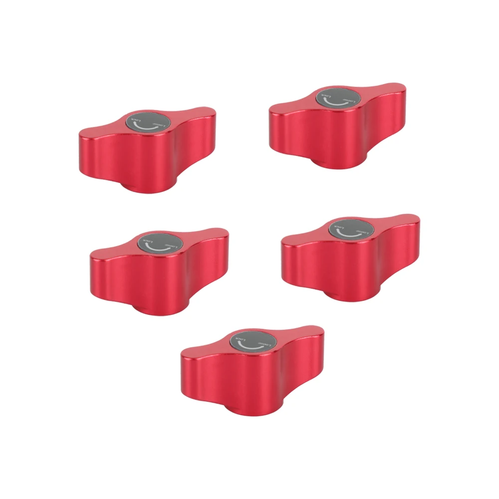 HDRIG 5Pcs Aluminum M5 Screw Mount Female Screw Adapter Hand Wrench Adjustable Clamp Locking Screw Adapter Camera Photography