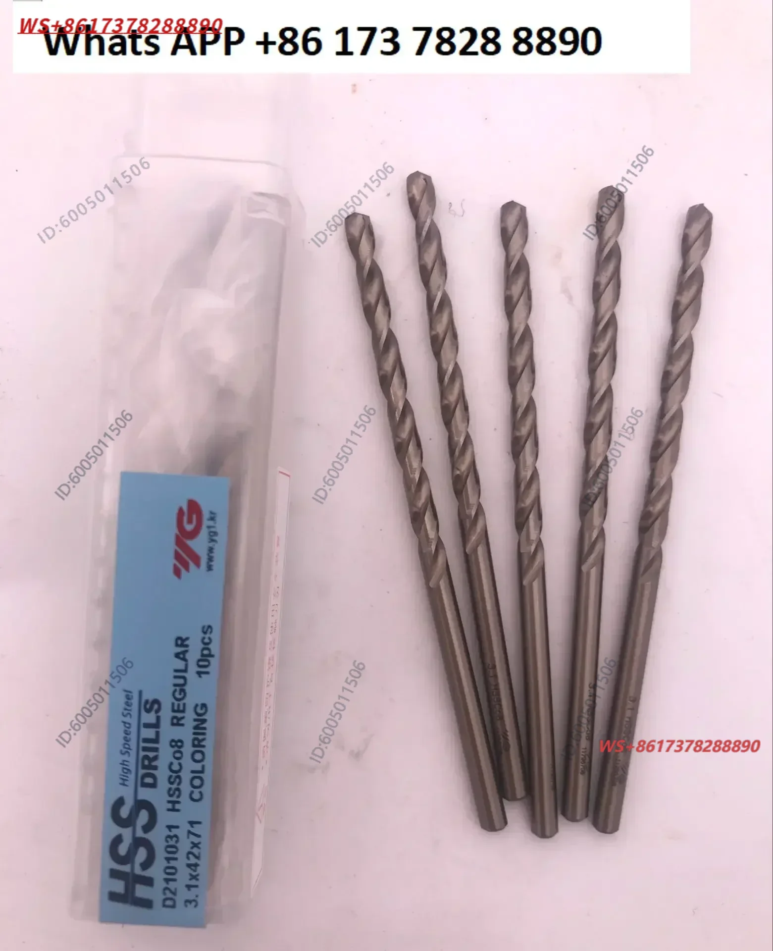 10pcs Imported South Korea YG stainless steel special high cobalt punching drillstraight shank twist drill bit φ 2.1 2.2-4