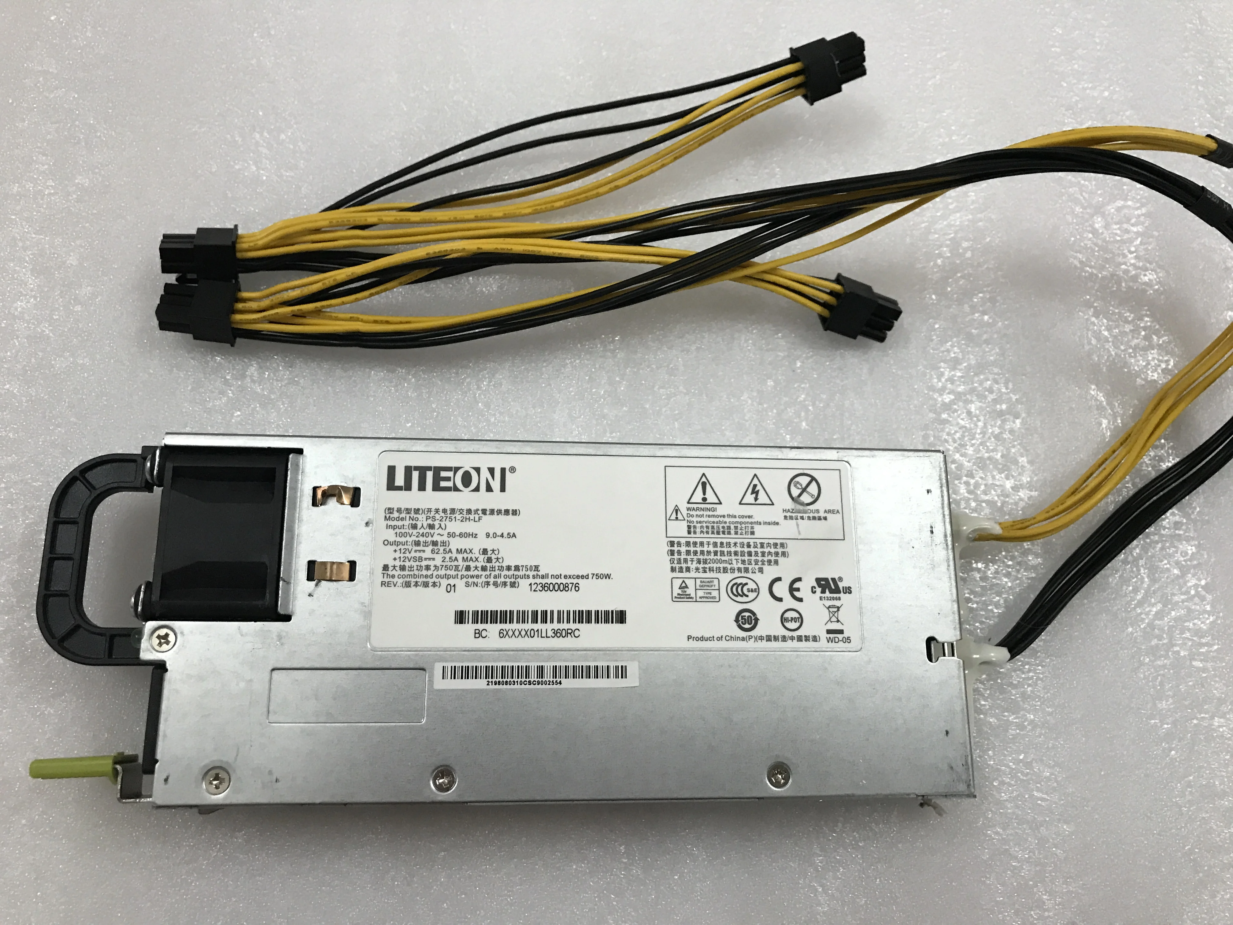 Imagem -05 - Baixo Nível de Ruído 12v Psu 750w Entrada 110v220v Fonte de Alimentação Apropriada para Asic Ltc Doge Mineiro Goldshell Mini Doge Kd-box Ck-box Hs-box