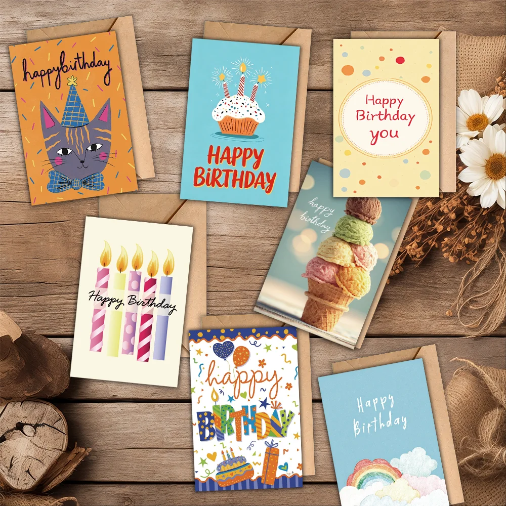 24-teiliges Set mit Dankeskarten mit Wildblumen-Motiv und Umschlägen, Grußkarten mit Botschaften für Geburtstage, Einladungen und Geschenke – Detail 5