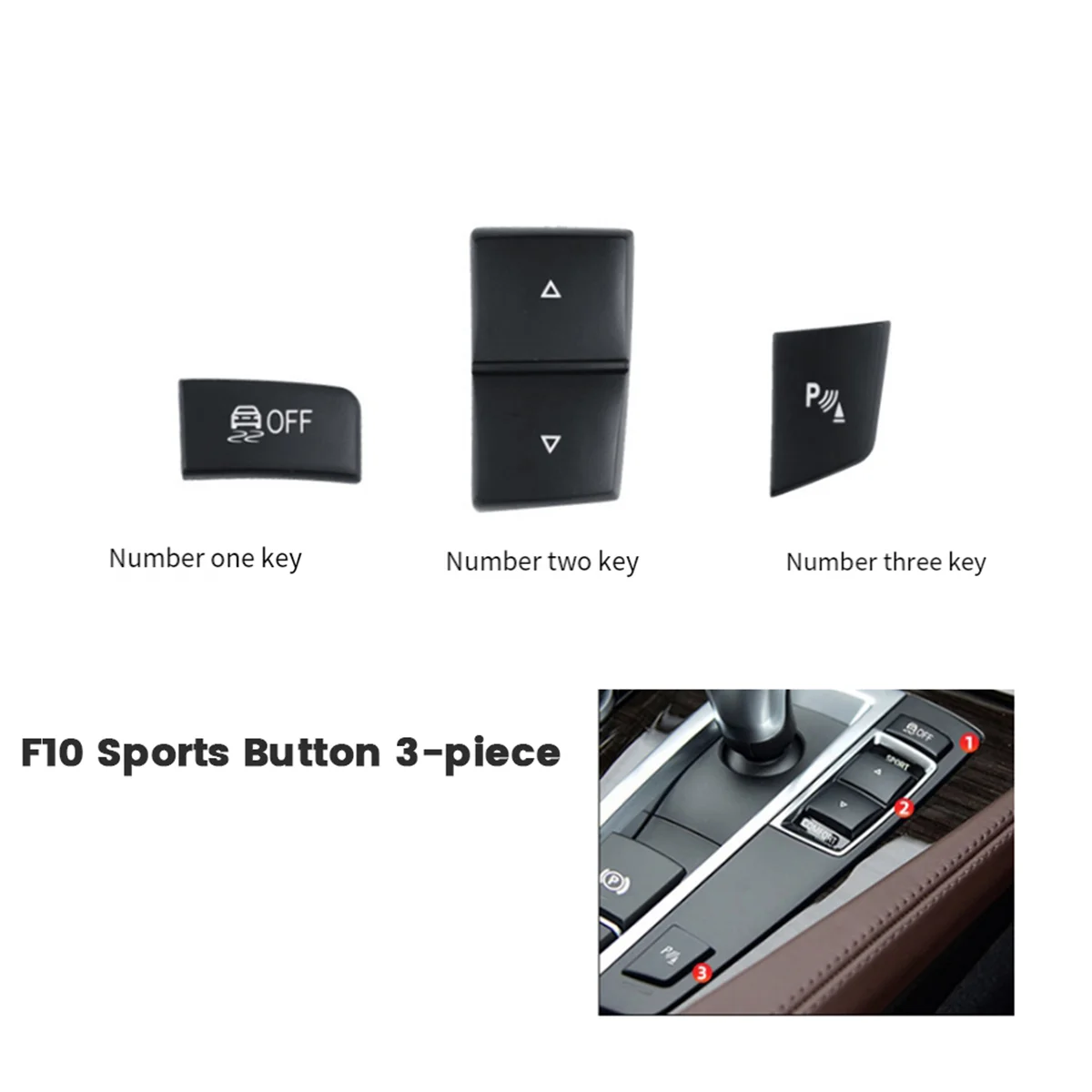 Car Sports Mode Switch Button 61319267890 for 5 6 Series X3 X4 F10 F18 F25 F26 Center Console Switch Button RHD