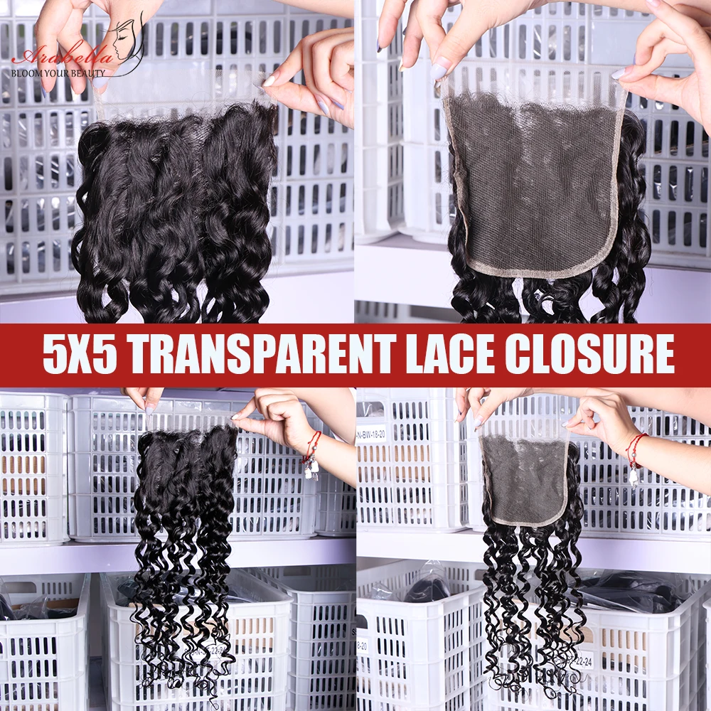 أرابيلا الدانتيل أمامي موجة المياه 13x4 الدانتيل الشفاف أمامي الأذن إلى الأذن ريمي 100% الشعر البشري أرابيلا ريمي 4x4 الدانتيل إغلاق