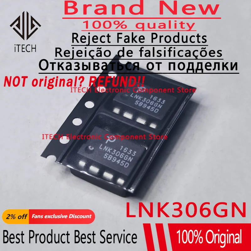 10pcs/lot Original LNK306GN LNK302GN LNK304GN LNK305GN SOP-7 Power Management Chip