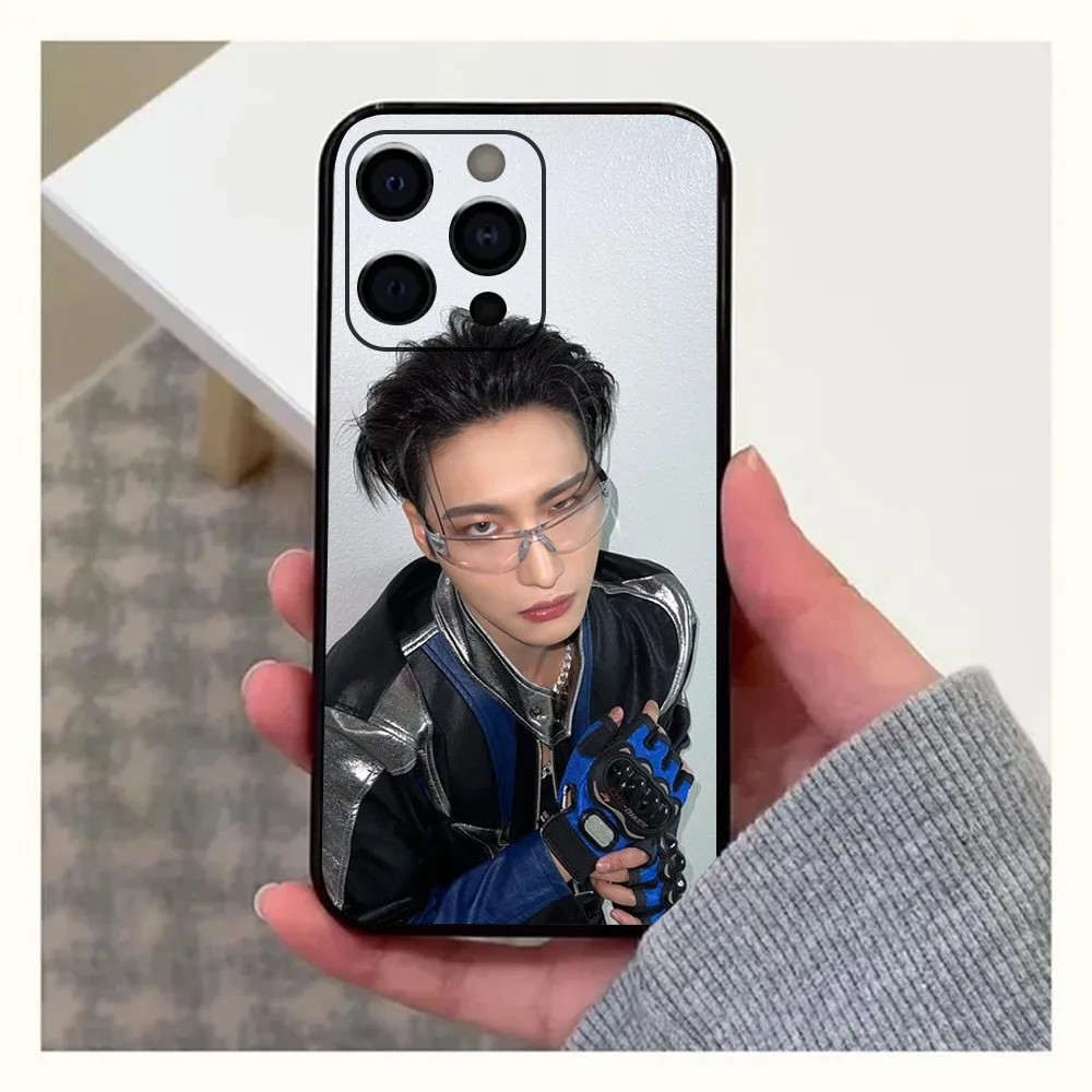 Hot A-ATEEZ Kpop Phone Case For Apple iPhone 15,14,13,12,11,Pro,X,XS,Max,XR,Plus,Mini Soft Black Cover