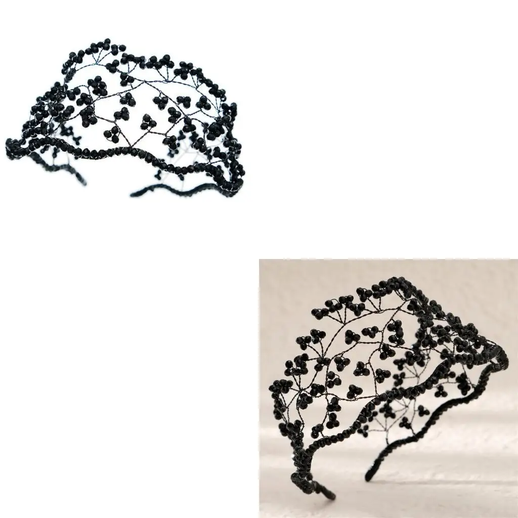 

Rhinestones Headbands Makeup Bridal Headdress Party Headwear for Vacation Travel Y166