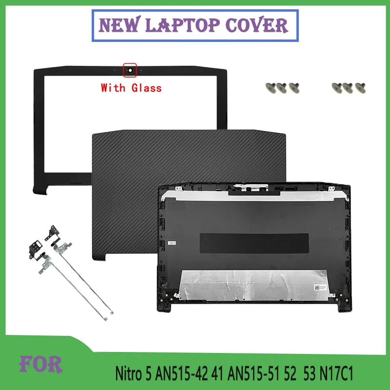 New For Nitro 5 AN515-51 AN515-42 41 AN515-52 AN515-53 LCD Back Top Case Front Bezel Hinges Palmrest Lower Bottom Case 15.6 Inch