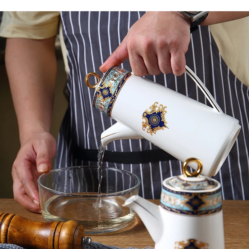 

Home Kitchen Leak-proof Oil Pot Ceramic Seasoning Honey Vinegar Soy Sauce European-style