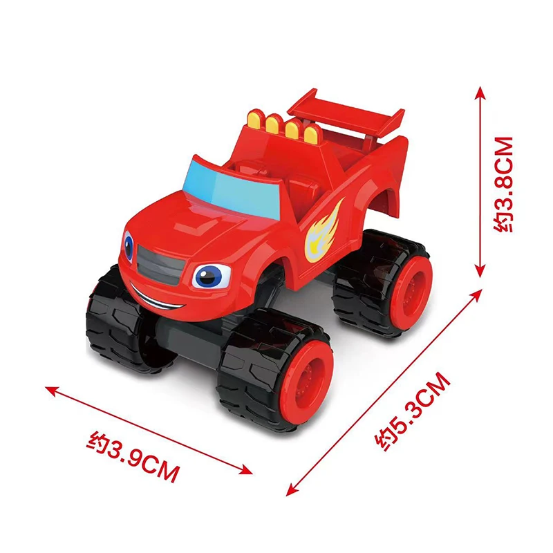 4Pcs Monsters Machines Alloy Car Toys Russian Classic Blaze Model Vehicles Truck Cartoon Figure Game For Kids Christmas Gifts