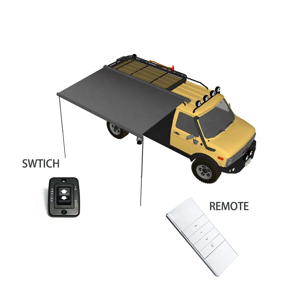 

S35E Aluminum Alloy Frame Caravan Awning Motorized Roof RV Awning For Motorhome Caravan