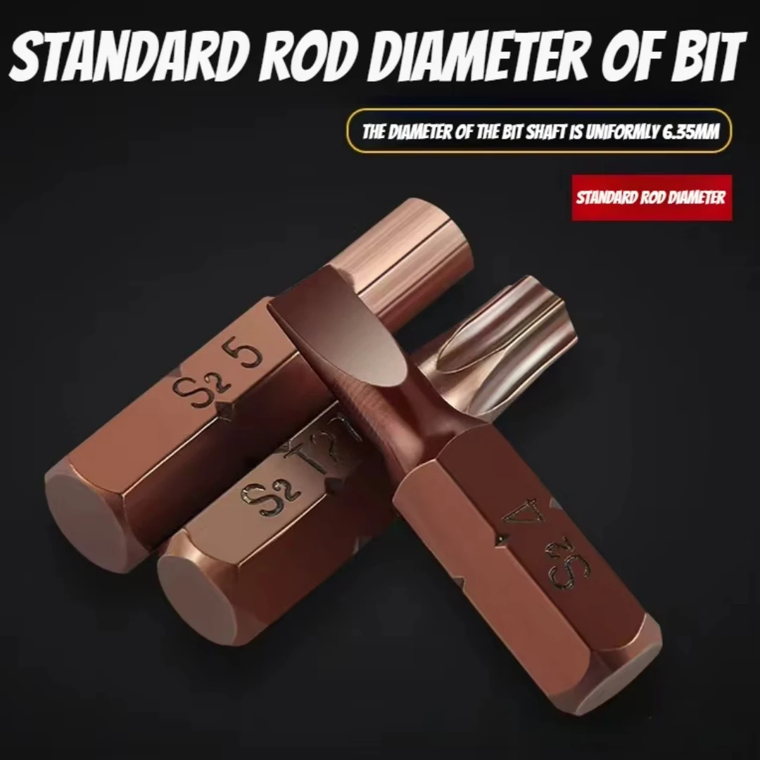 Schraubendreher-Steckschlüsselsatz, 25 mm, S2, Elektroschrauber-Kopfsatz, Pflaumenblüte, sechseckiger Kreuzschraubendreher, Reparatur-Werkzeug-Set