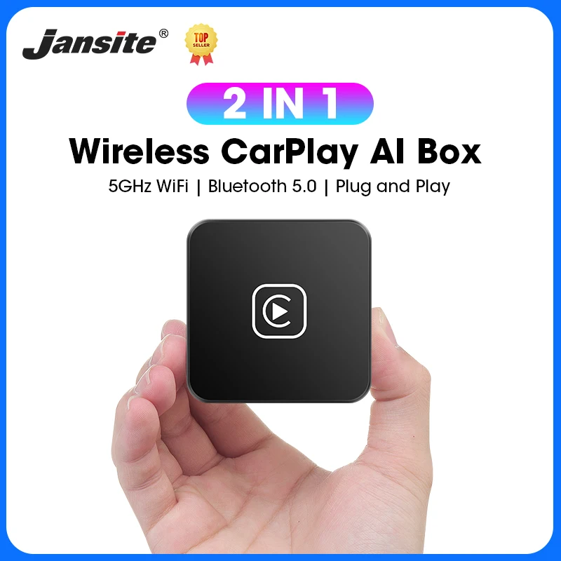 2024 Hot Sale Wireless CarPlay Box Android Auto Adaptor For Wired CarPlay Display To Wireless Smart Box Linux System OEM Upgrade