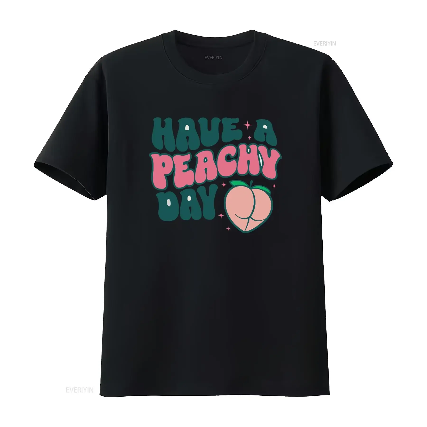 Booty T Shirt Have a Peachy Day Muscle Mommy Gym Pump Cover Peach Lifting Fun  vintage Washed Versatile Top For Everyday Wear