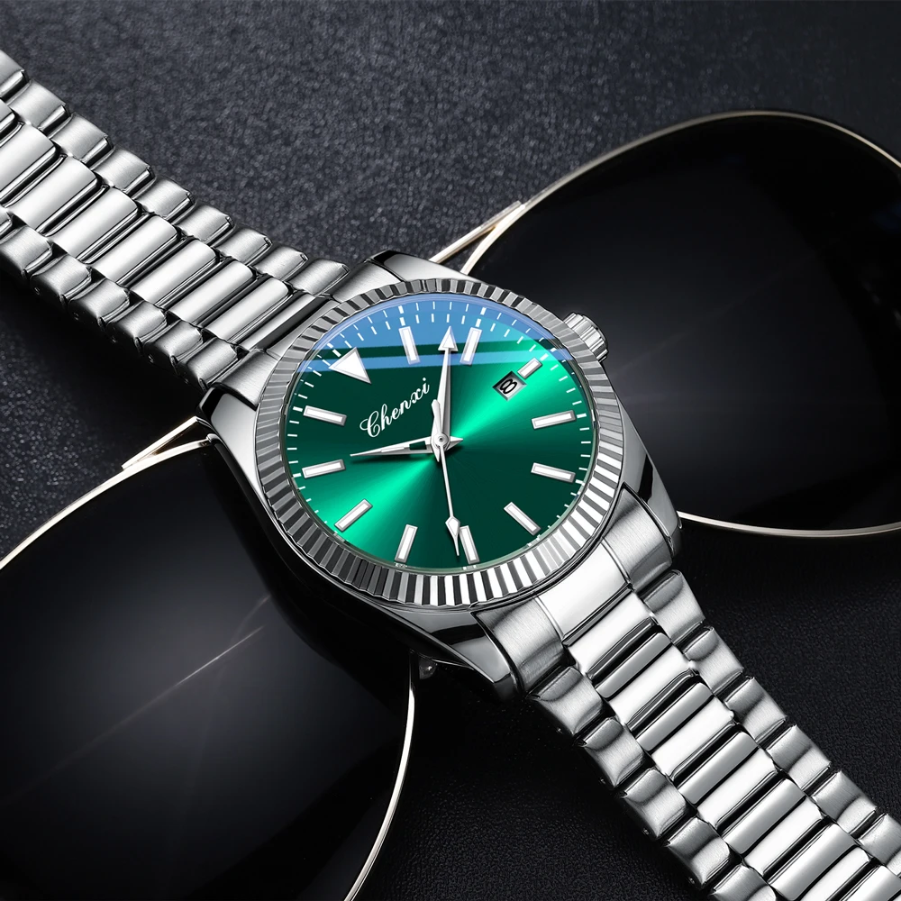 CHENXI Luxe automatische mechanische horloges voor heren Merk zakelijk horloge Roestvrij stalen band Eenvoudige vrije tijd waterdichte klok