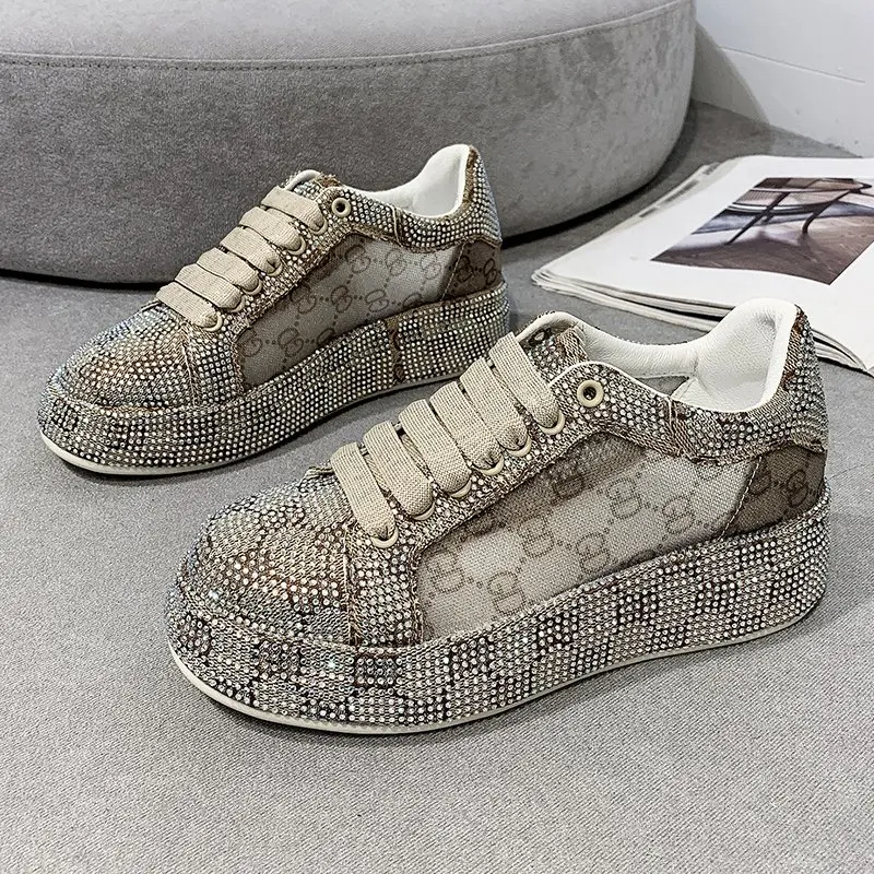 Women Sneakers Luxury Rhinestone Casual Shoes Women Outdoor Platform Running Shoes Designer Female Sports Shoes zapatos de mujer