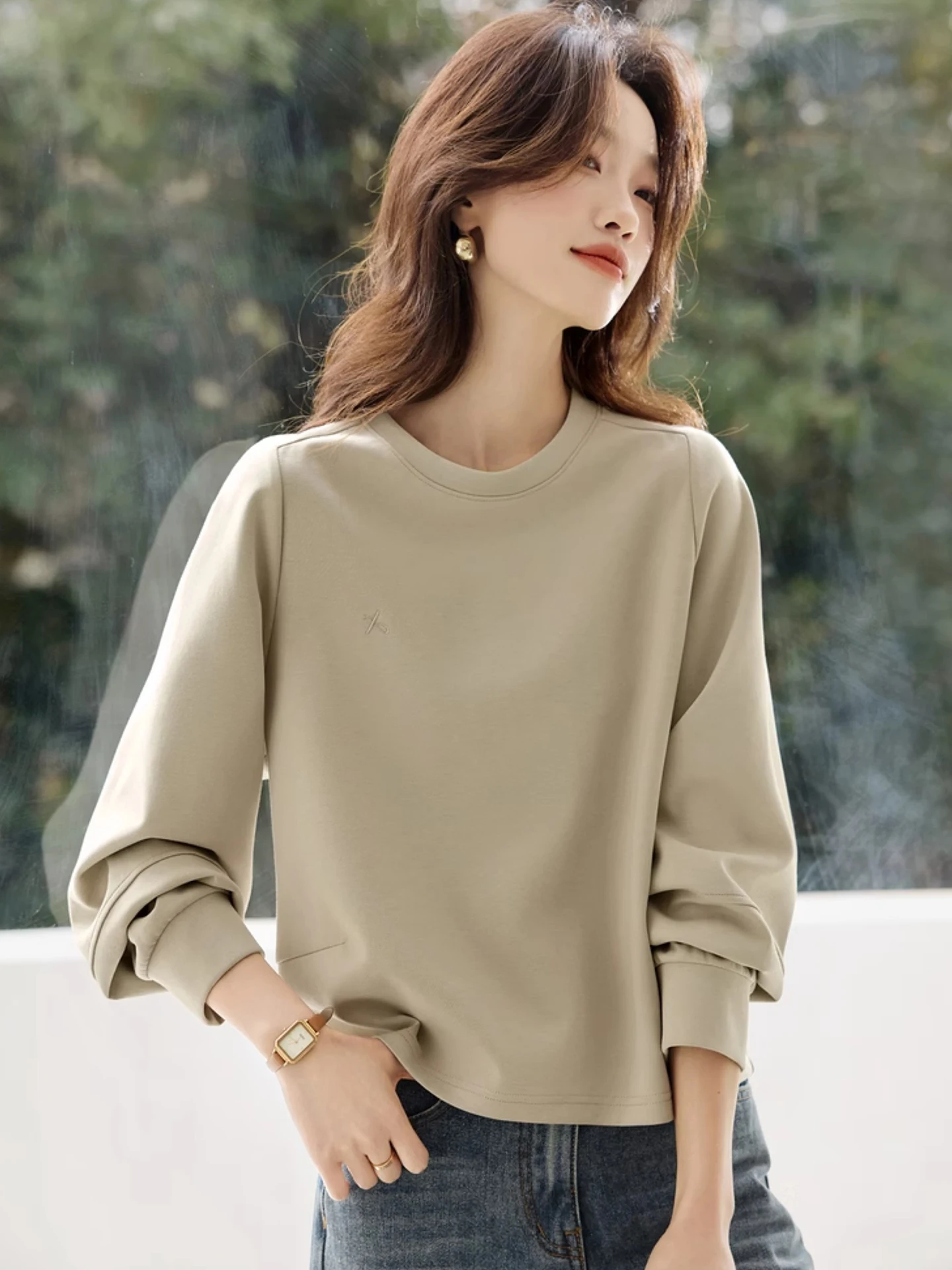 مريحة عارضة طويلة Sve هوديي جولة Ne التخسيس أعلى العصرية ملابس خارجية المرأة الخريف Faion تخفيف Sle قطع مستقيمة #2