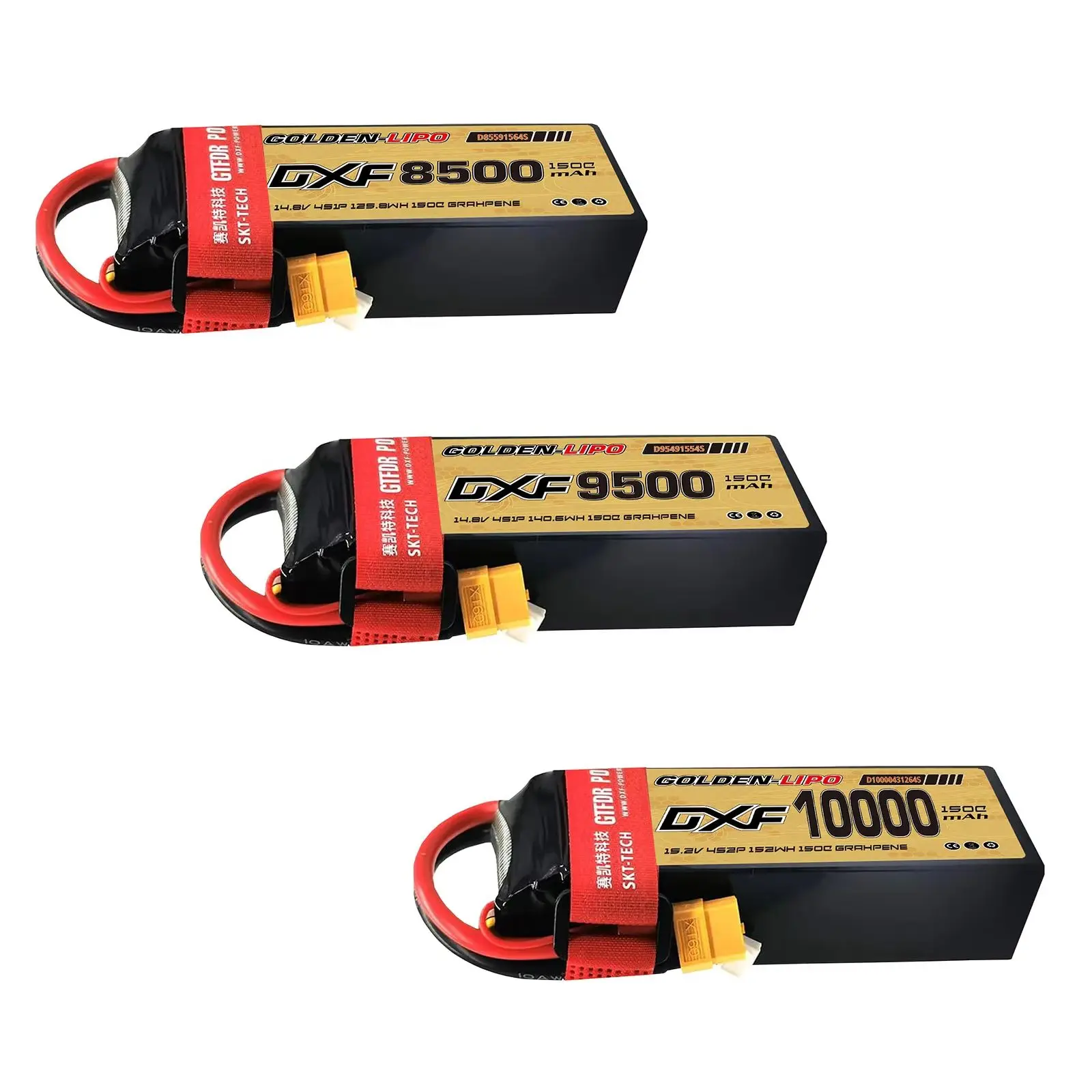 

4S Lipo 15.2V 8500mAh 9500mAh 10000mAh 150C DXF Battery XT60 Plug Hardcase RC Car Buggy Truggy Offroad Car Boat Truck Airplane