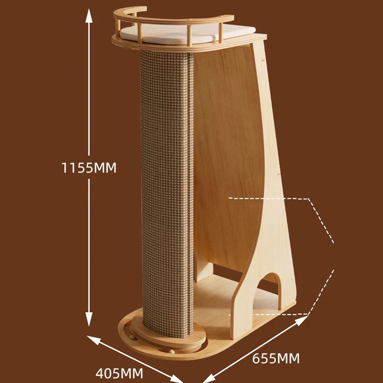 

Solid Wood Vertical Cat Scratching Board Large Sisal Toys Waterproof Wear-resistant Cat Scratching Post