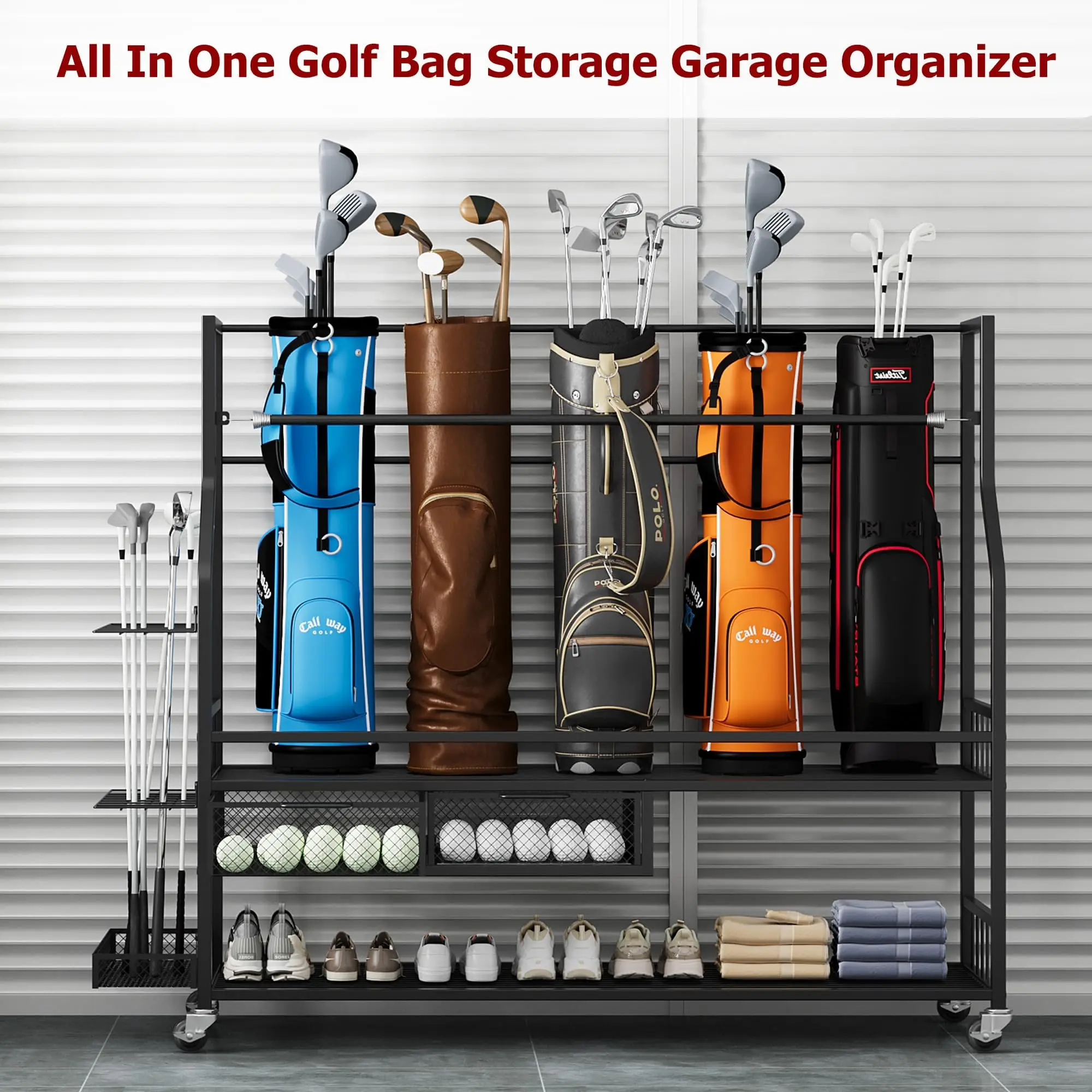 Garaj için Golf Çantası Saklam - Golf Equipment Organizer For Garage incelemesi ve fiyatı