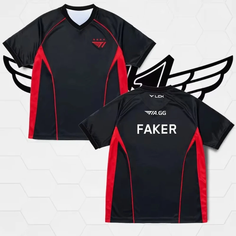 Camiseta Uniforme SKT T1 de League of Legends, Jersey LOL Esports Faker, Camiseta ZEUS Sport Game Team, Ropa para Hombre y Niño, Prendas para Competencia