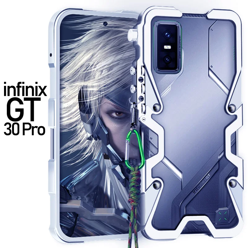

Armor Screw Metal Frame Shockproof Cover For Infinix GT 30 Pro Aluminium Bumper Cases Heavy Duty Fundas With keychain