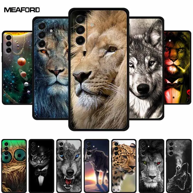 

Для Samsung Galaxy A17 5G задняя крышка с изображением животных для Samsung Galaxy A 17, мягкие чехлы из ТПУ с героями мультфильмов, 6,7 дюйма, противоударный черный силиконовый чехол