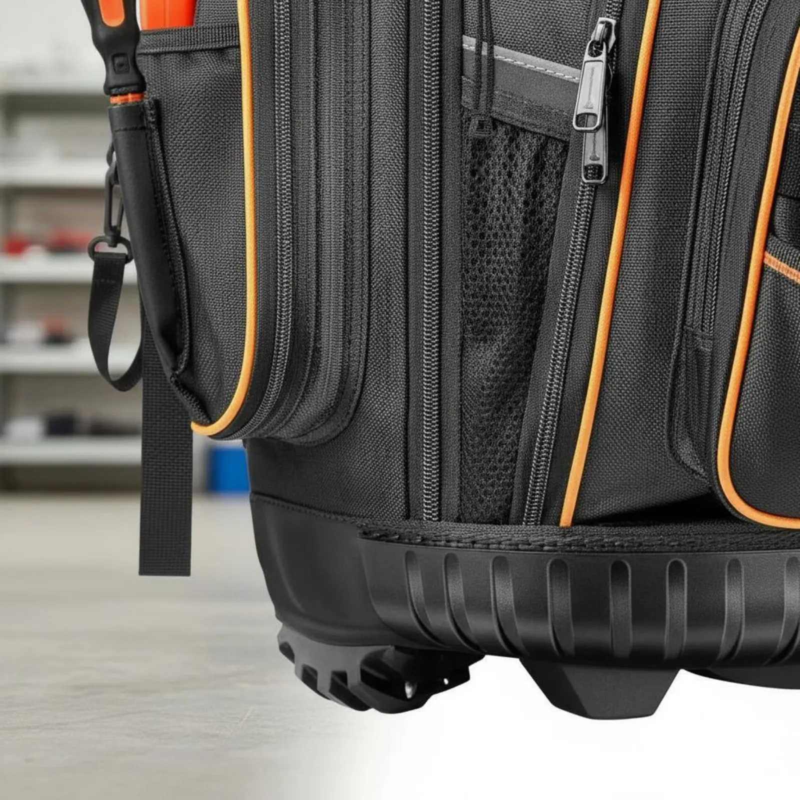 Rolling Tool Backpack Sturdy Duty Tool Trolley Backpack Charging Port Charging Port Breathable Carrier Padding for Electricians