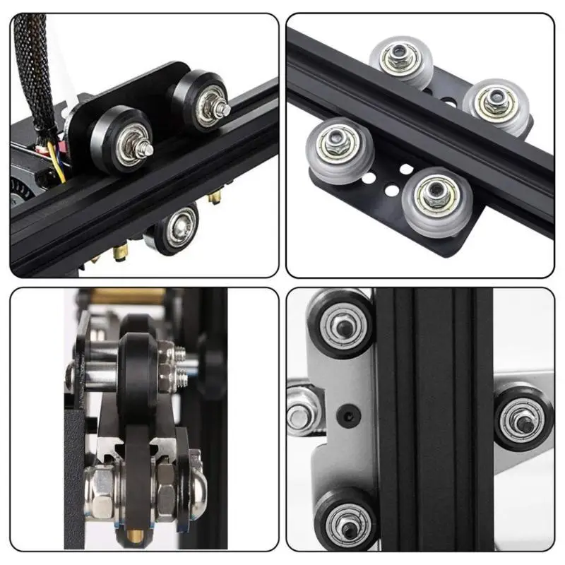Y1UB 3D Printer POM Pulley Plastic Linear Bearing Pulley 625zz Passive Round Wheel Roller for CR10 3D Printer