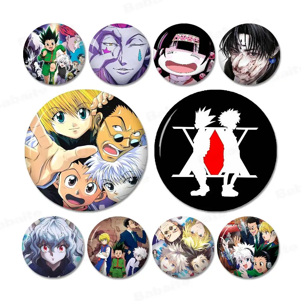 Anime Hunter X Hunter 58mm Handmade Brooch Cartoon Cosplay Badge on Backpack Jewelry Accessories Gifts