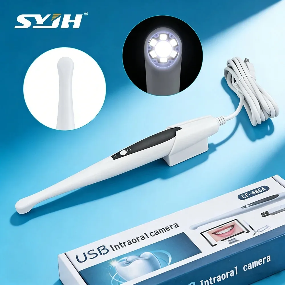 Kamera do badania jamy ustnej 8.0 megapikseli USB z 6 białymi diodami LED, super mini obiektyw 6mm, dentystyczna kamera CMOS do jamy ustnej, narzędzie dentystyczne.