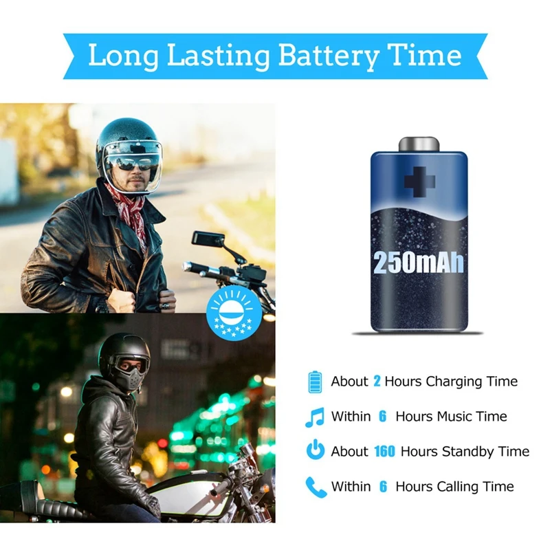 Motor Helmet Headset Bluetooth V5.0 Wireless Stereo Hands-Free Speaker Automatic Anwser Outdoor Cycling Earphone Easy Install