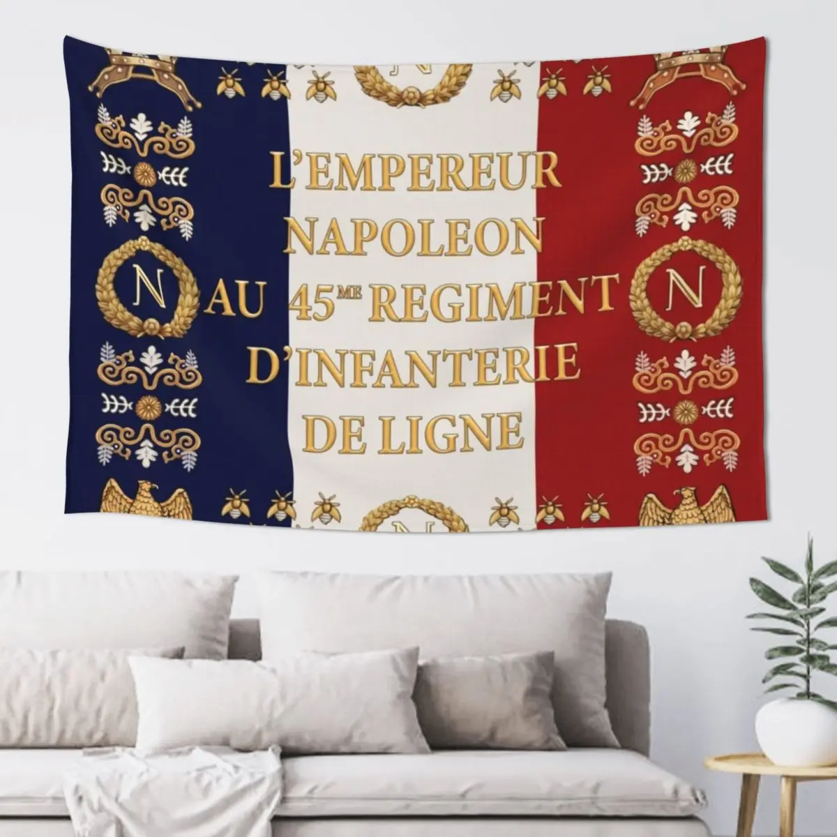 

Napoleonic French 45th regimental flag Tapestry Bedrooms Decor Wall Tapestries On The Wall Tapestry