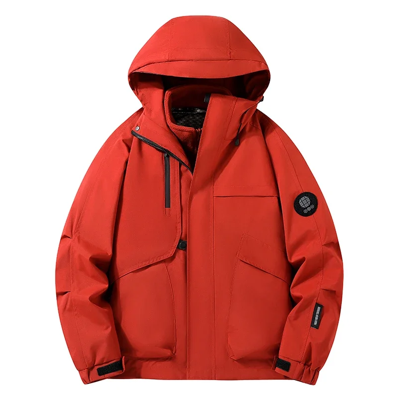 

Зимняя водонепроницаемая ветрозащитная уличная мужская спортивная куртка для отдыха, толстая морозостойкая куртка Storm Trooper, удобный универсальный комплект из двух предметов