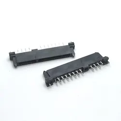 1PCS SATA Connector Double row dislocation pin Female 7P+15P 22Pin Hard disk interface Connector Socket