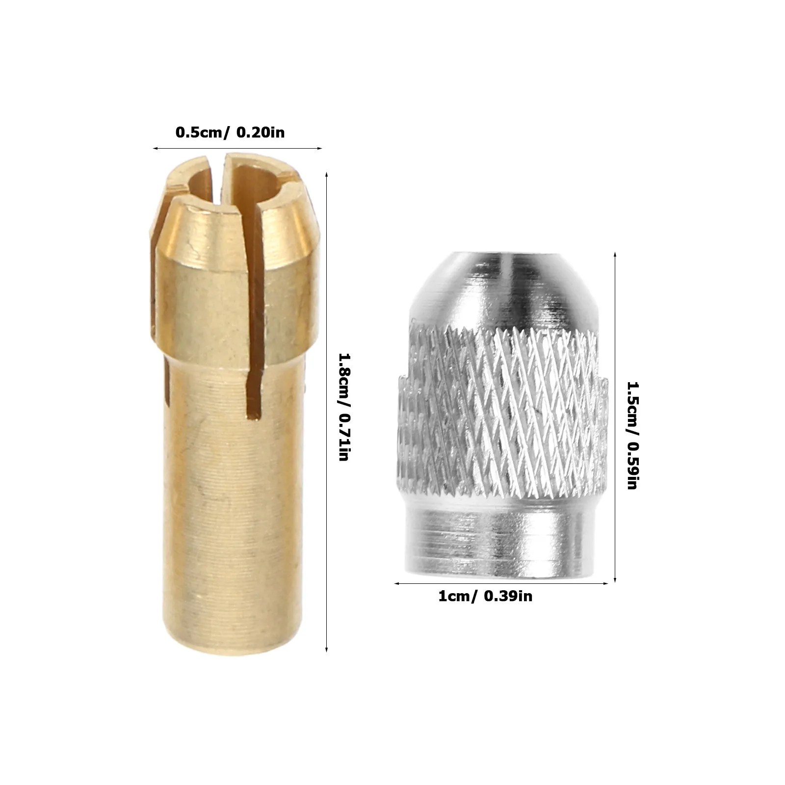 1Set Miniature Drill Chuck Electric Grinding Drill Bit Adapter Copper Clamping Adapter Die Collet Holder Rotary Tool Accessories