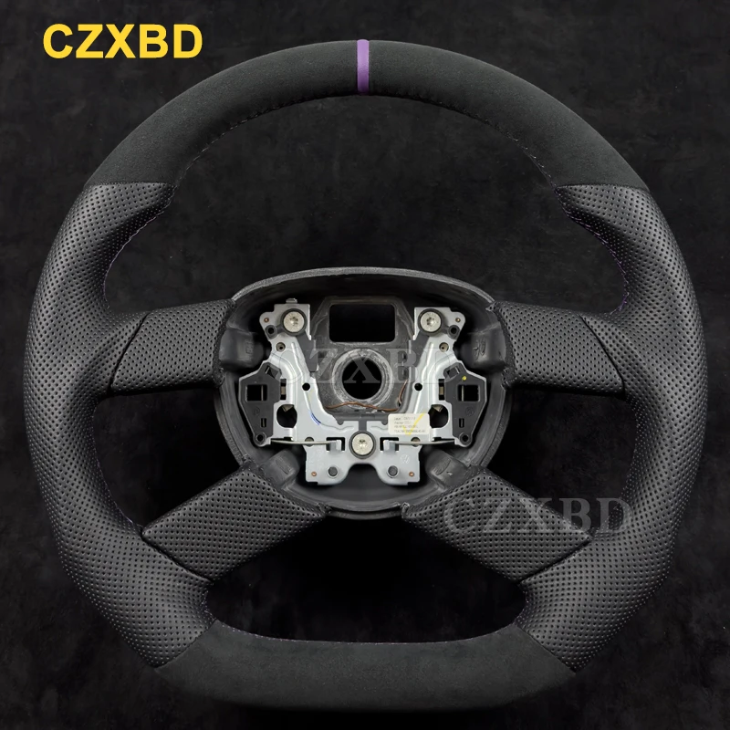 

Fit For VW Volkswagen POLO 2003-2009 Black Perforated Leather Steering Wheel High Quality Sport Wheel Customized