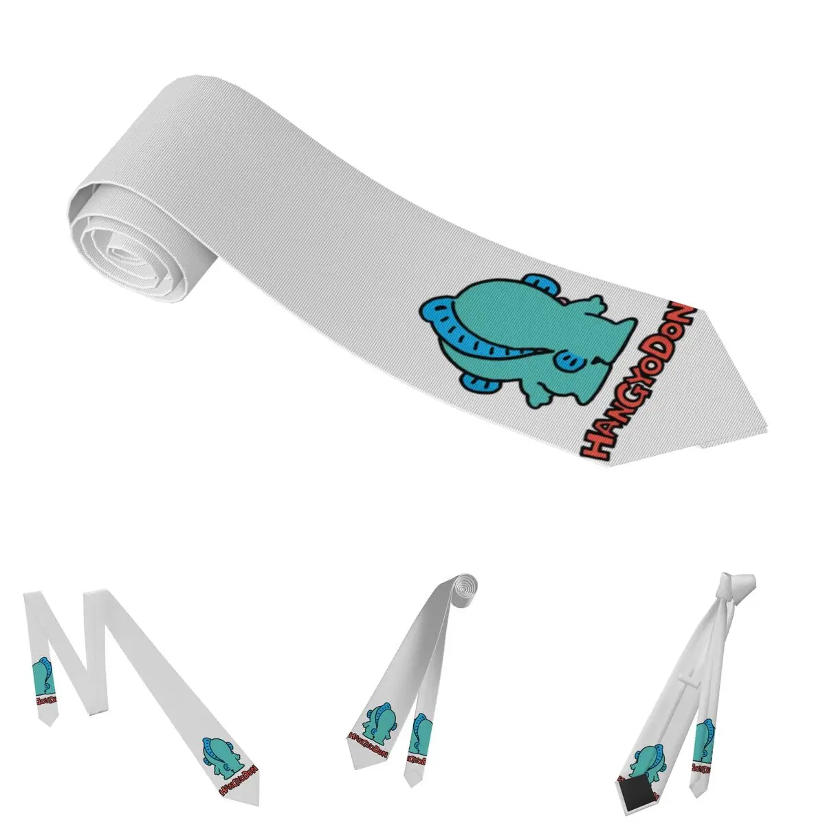 Hangyodon المؤخر شعار للجنسين ربطة العنق سليم البوليستر 8 سم ربطات العنق الكلاسيكية للرجال قميص اكسسوارات Gravatas هدية