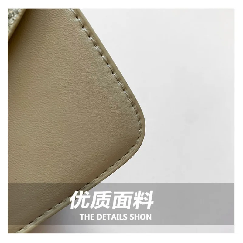 2024 Summer Retro Casual Trend Simple Casual Letter Hardware New Fashion Chain Crossbody Shoulder Bag Women