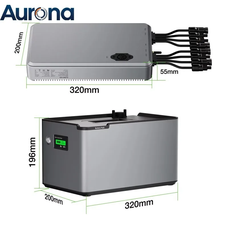 【Professional】1024Wh Balcony Solar Storage System Kit With 800W Micro Inverter, 1600W PV HUB MPPT, Plug & Play Balkonkraftwerk B